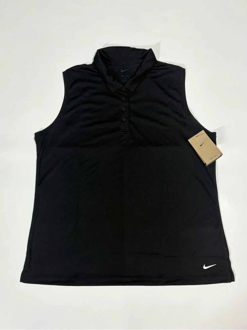 Nike Black Women’s Sleeveless Polo Tank Top Dri-Fit Victory Golf DH2312-010